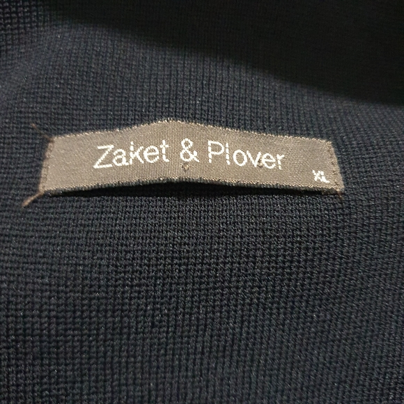 Zaket & Plover Black Knit Jacket Size XL - Picture 4 of 8